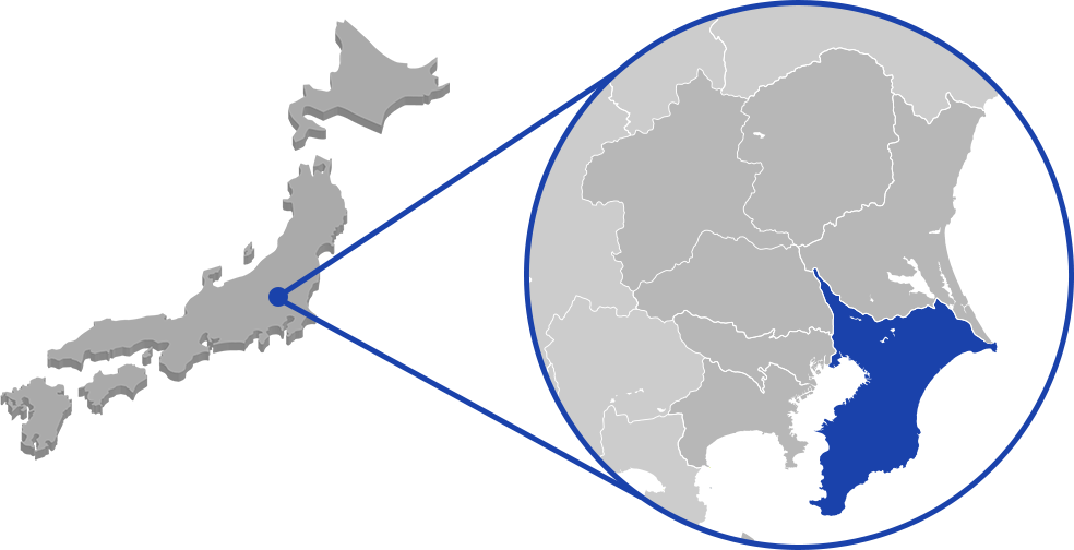 大阪周辺が拡大された日本地図