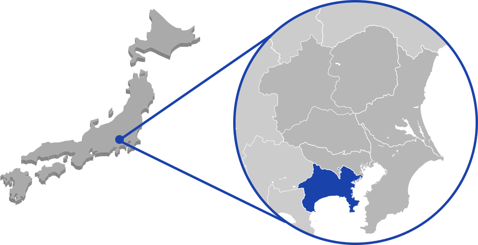 大阪周辺が拡大された日本地図