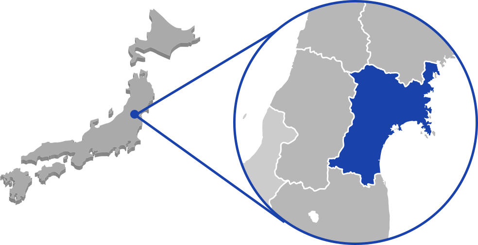 大阪周辺が拡大された日本地図