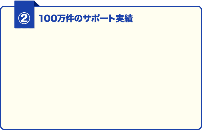 ④100万件のサポート実績