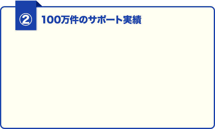 ④100万件のサポート実績