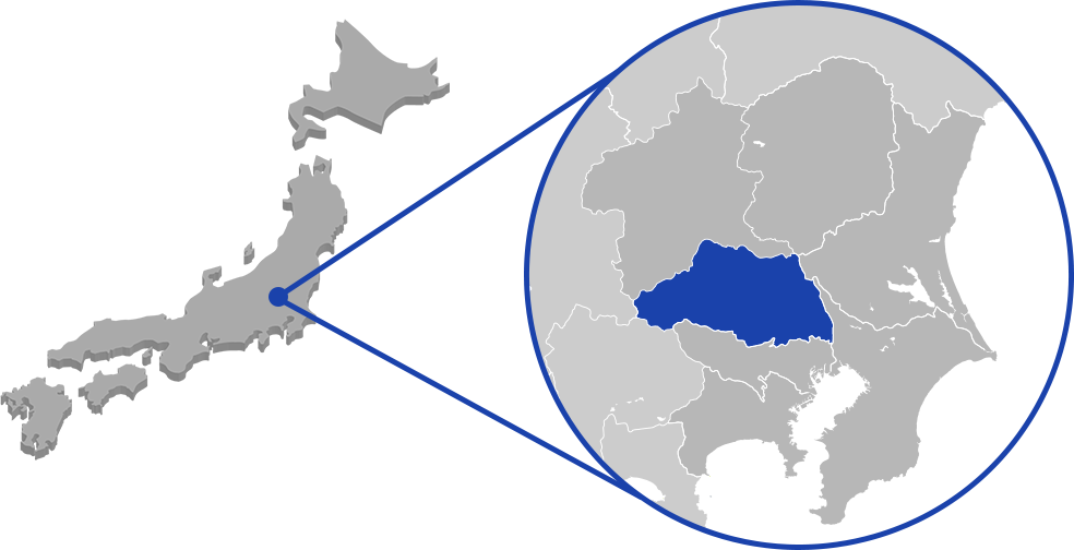 大阪周辺が拡大された日本地図