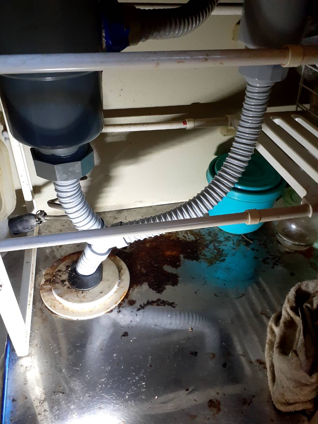 【福島県郡山市開成】台所排水蛇腹ホース交換