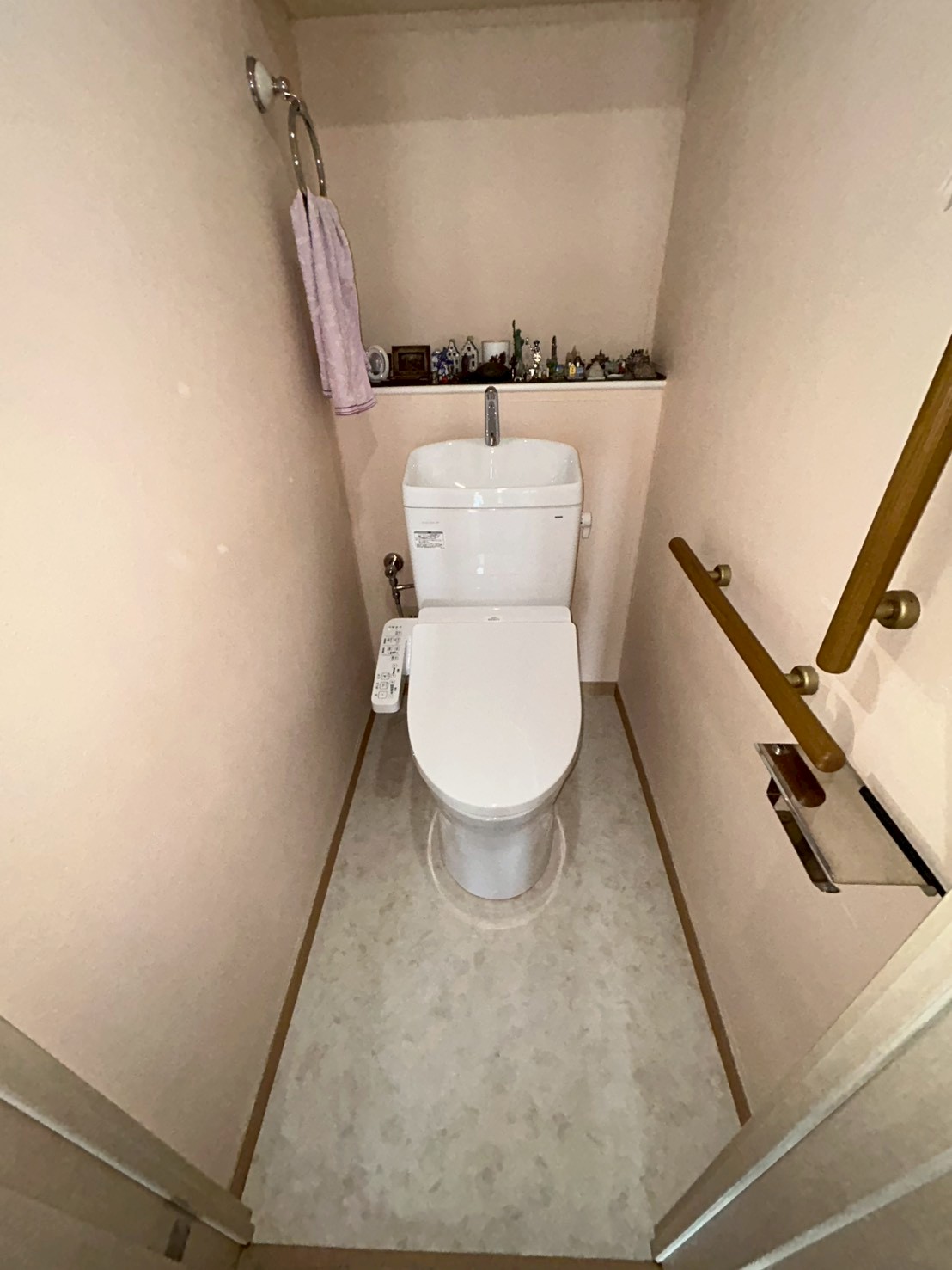 【東京都中央区勝どき】トイレ交換、クッションフロア張替え